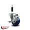 Service Caster 3'' Blue Poly Swivel 7/8'' Expanding Stem Caster with Brake SCC-EX20S314-PPUB-BLUE-TLB-78 - alternate 4